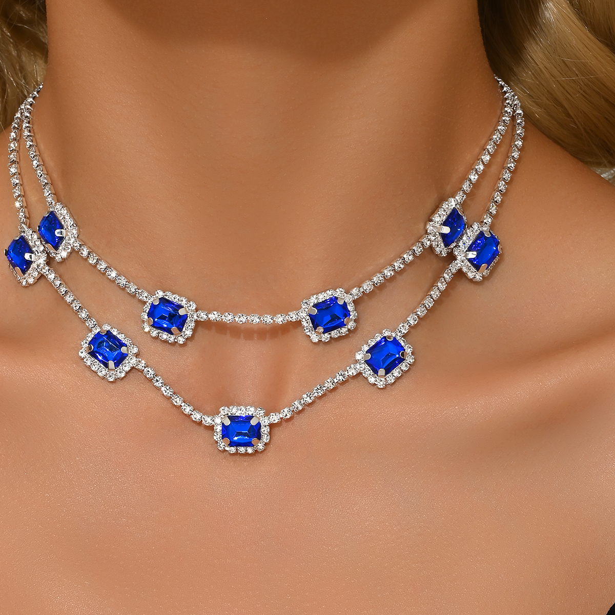 1PC Women's Fashion Geometric Double layer Necklace Jewelry Suitable for Date, Party, Festival -2169