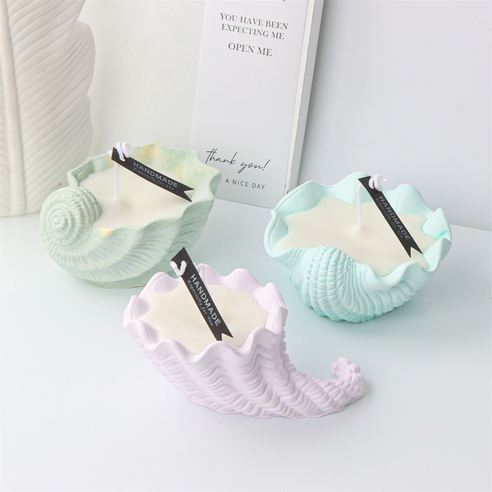 Sea Shell Silicone Candle Mold Craft Conch Making Tools Storage Jewelry Resin Plaster Soap Mould Home Aromatherapy Decor