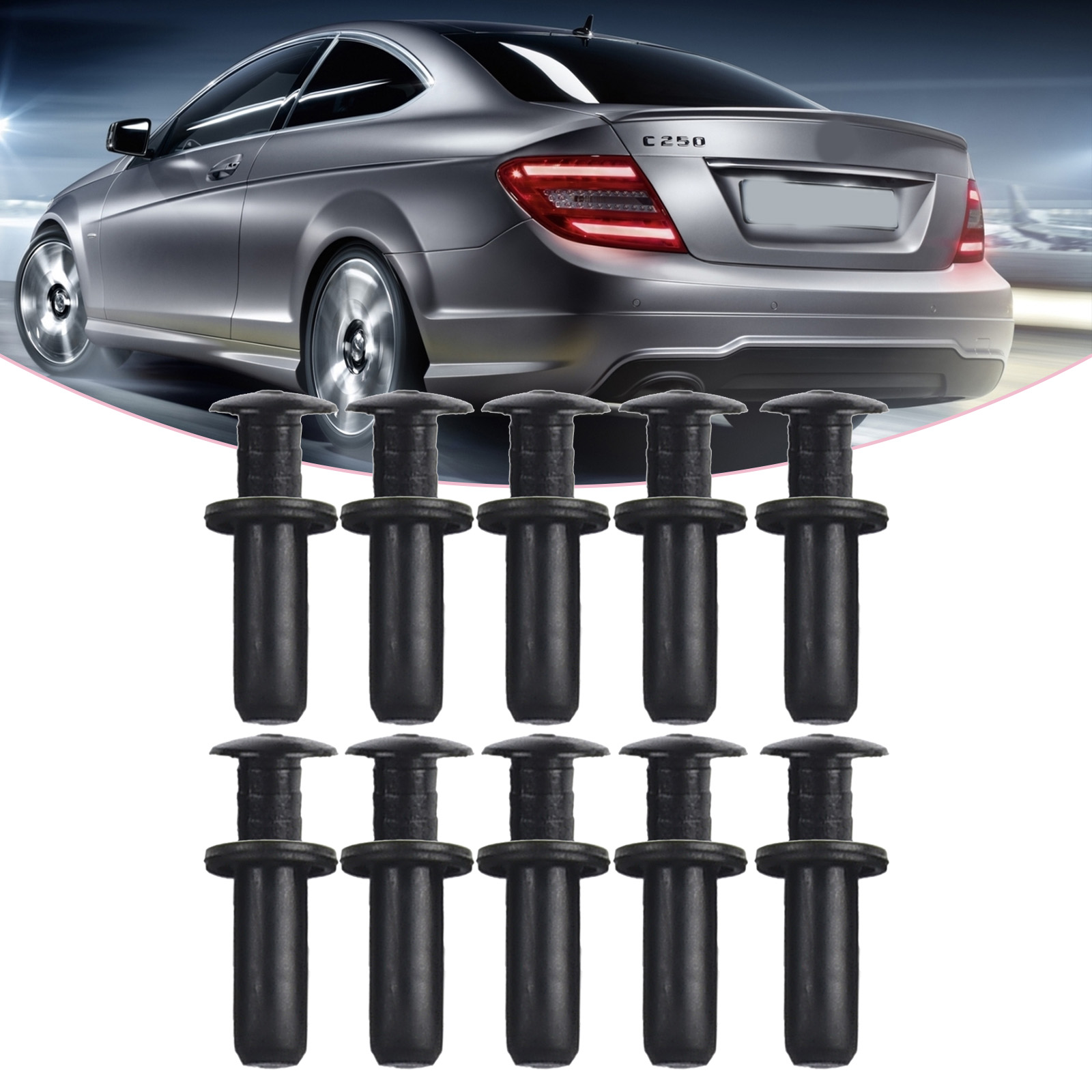 10Pcs Clips Mountings Retainer Fastener Rivet For Mercedes For Benz 0009915940 Rear Trunk Taiate Trim Panel Fixing Clips