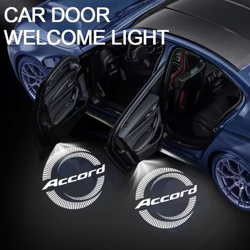 2PCS LED Car Interior Door Logo Projector Welcome Ghost Shadow Light Accessories For Honda New Accord 2014 2015 2016-2024