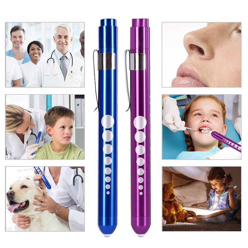 Mini Medical Pen Light Portable LED Flashlight Mini White Yellow Light for Doctor Nurse Diagnosis Measurements Penlight