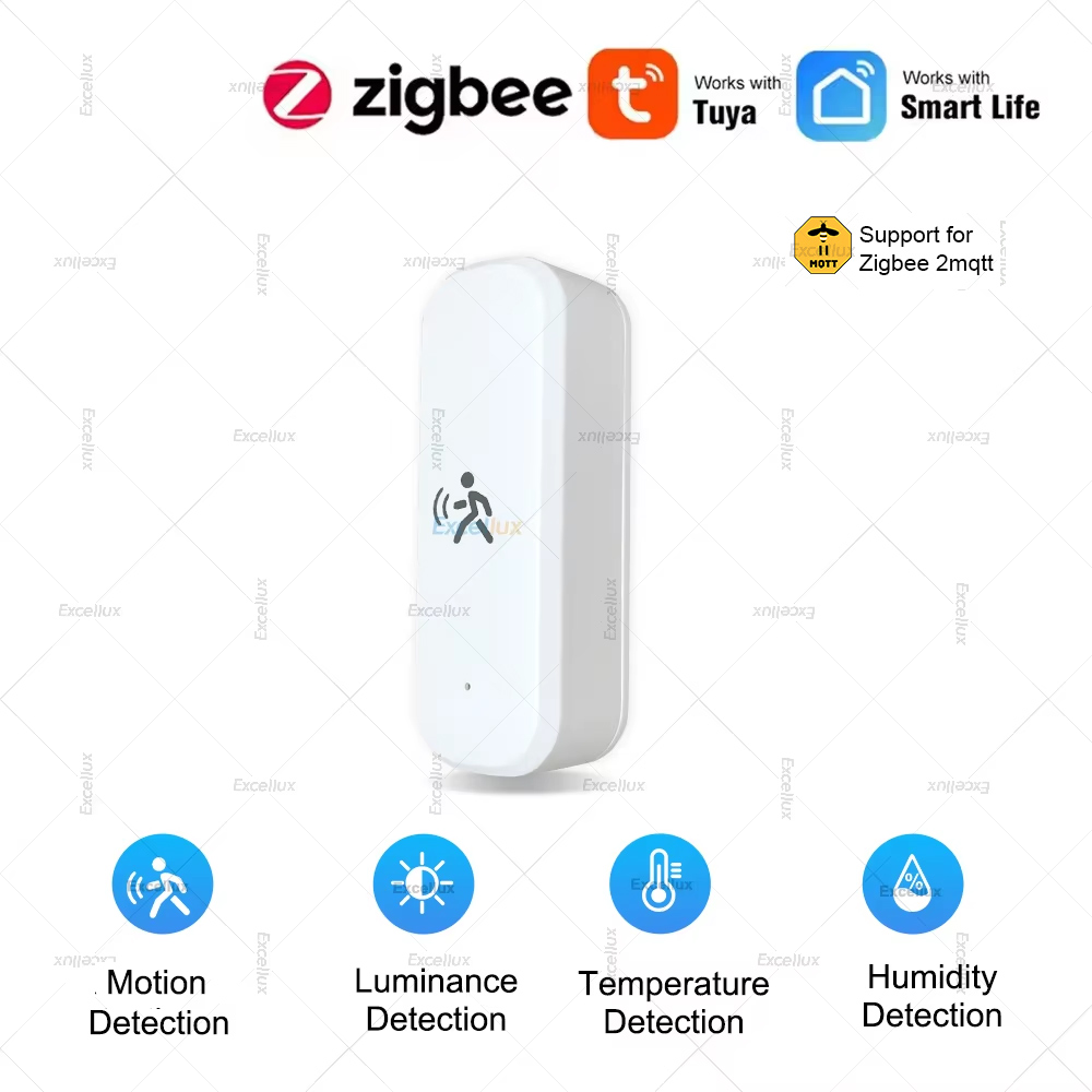 Smart PIR Motion Sensor ZigBee Human Body Infrared Induction Detector Home Security Alarm for Tuya APP for Home Office Garage