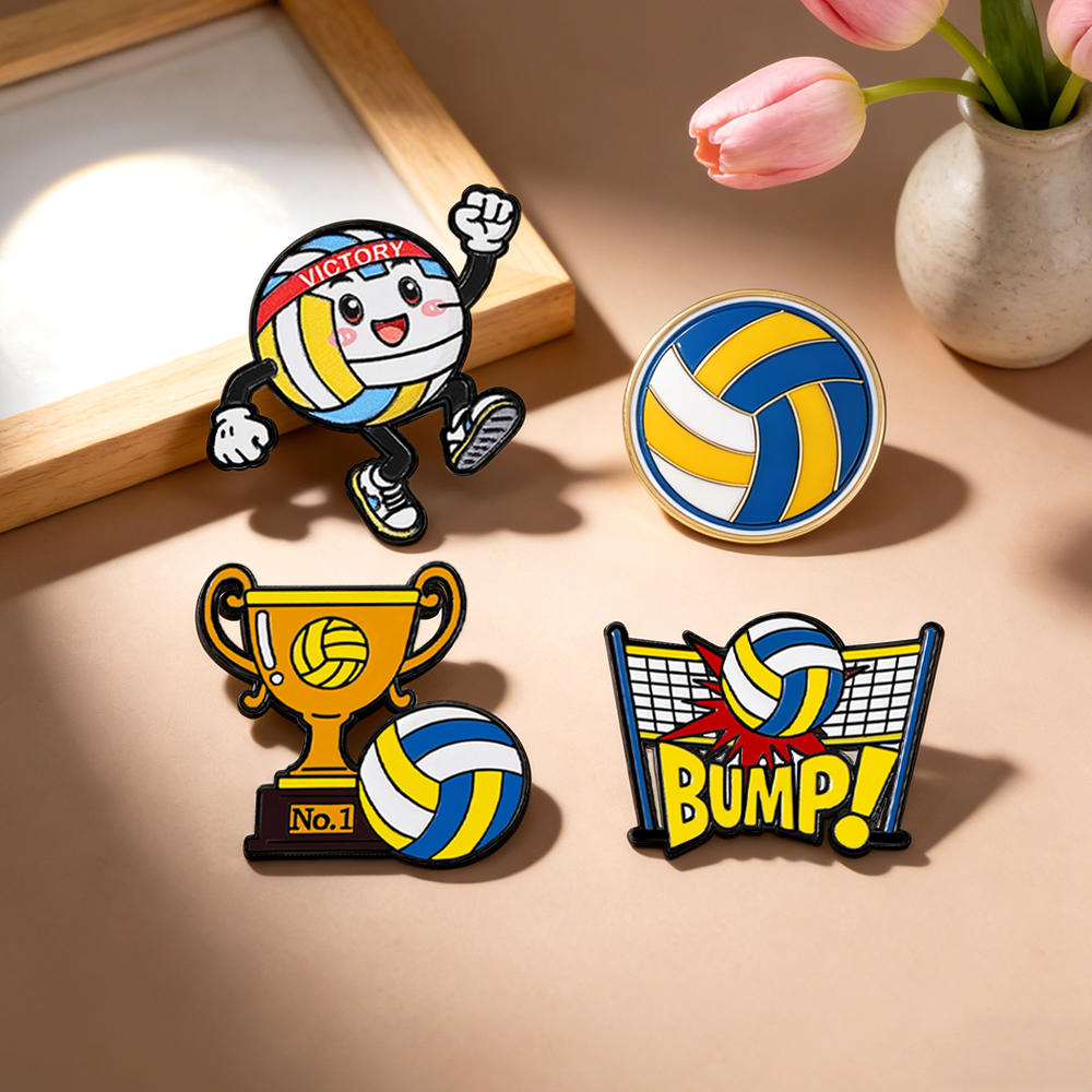 4pcs Football Player Enamel Brooch Creative Design Sport Metal Badge Punk Lapel Pin Jewelry Friend