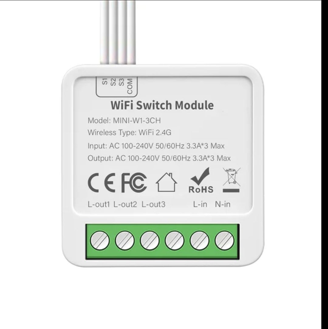 Smart Wifi Switch 3 Gang,wifi switch, For Led Bulb,AC,Fan,Refrigerator Etc