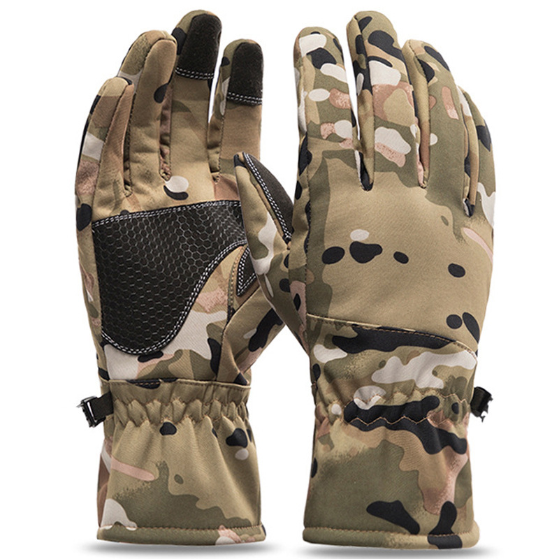 Men Women Winter Tactics Outdoors Thickened Ski Gloves Waterproof Touch Screen Skiing Camping Cycling Fishing Glove