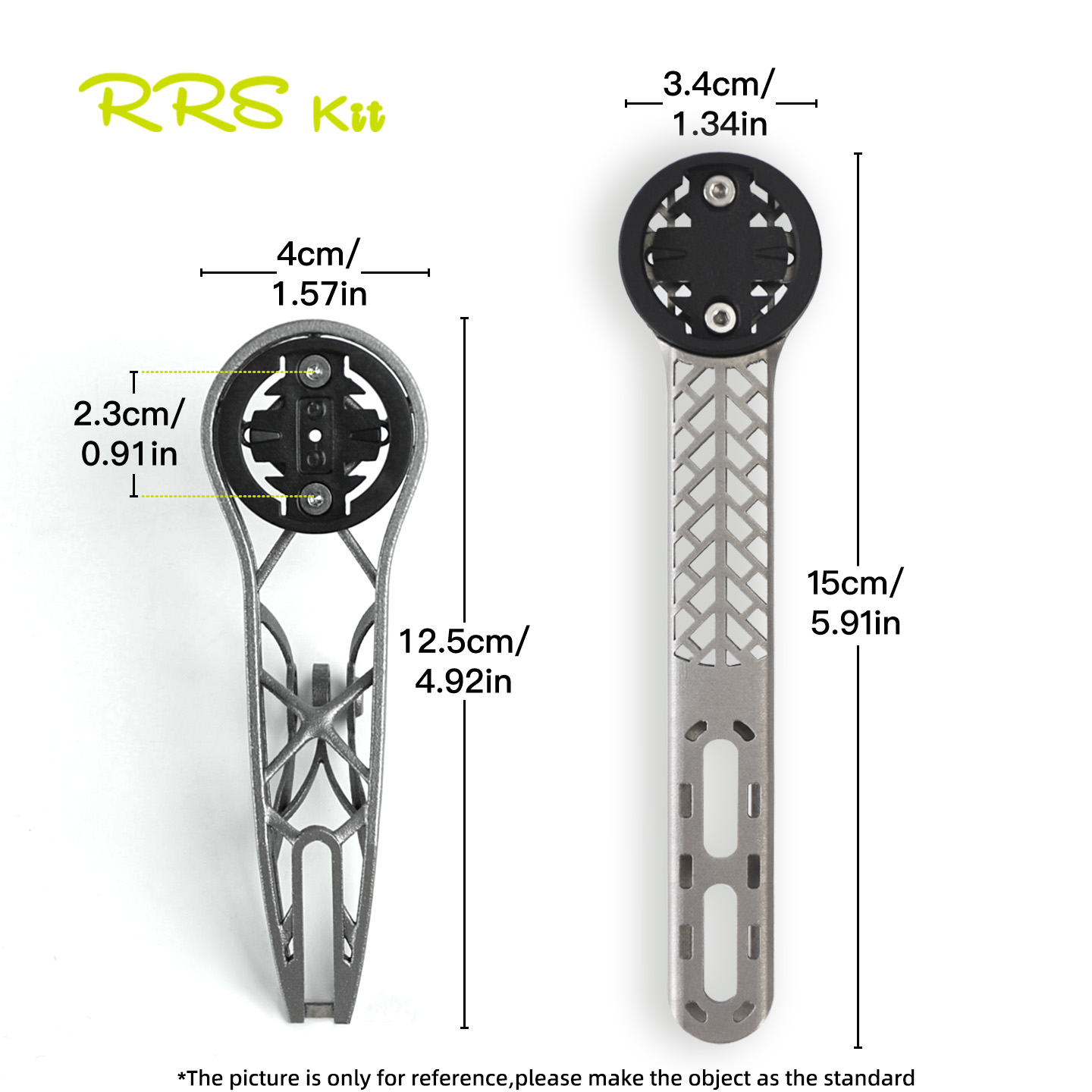 RRSKIT Titanium Alloy 3D Printed Bicycle Computer Extended Bracket Suitable For Universal Base With Lamp Holder