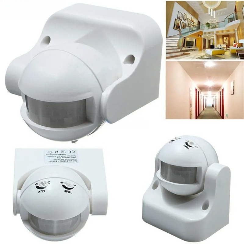 AC 220V - 240V 180 Degree Outdoor IP44 PIR Infrared Motion Sensor Detector Round Mini Smart Delay Light Switch lightify