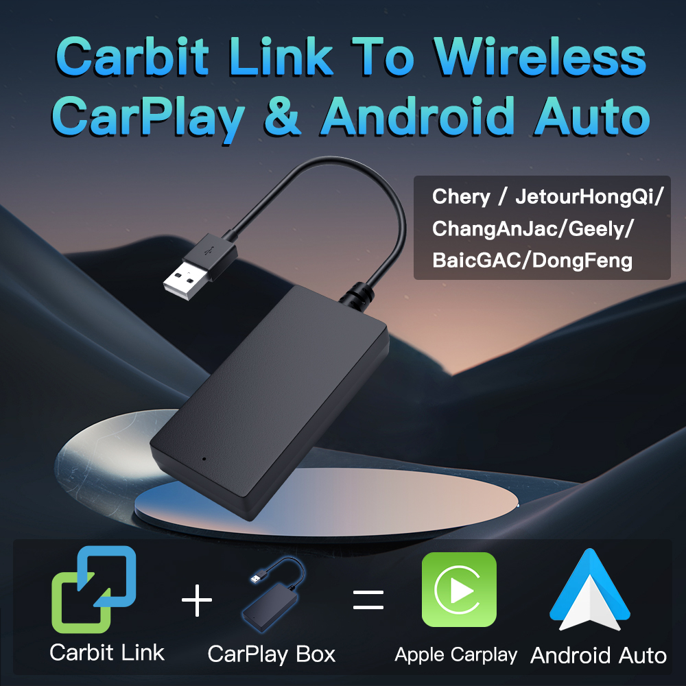 CARABC NEW Plug and Play Carbit link to Apple Wireless CarPlay Android AUTO Box Car Navigation Smart Car Machine Interconnection