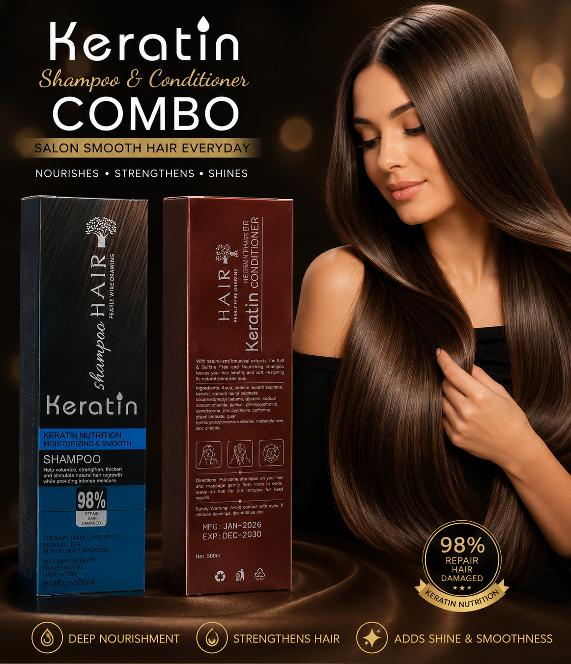 Karseell Collagen Hair Shampoo+Hair Conditioner Set