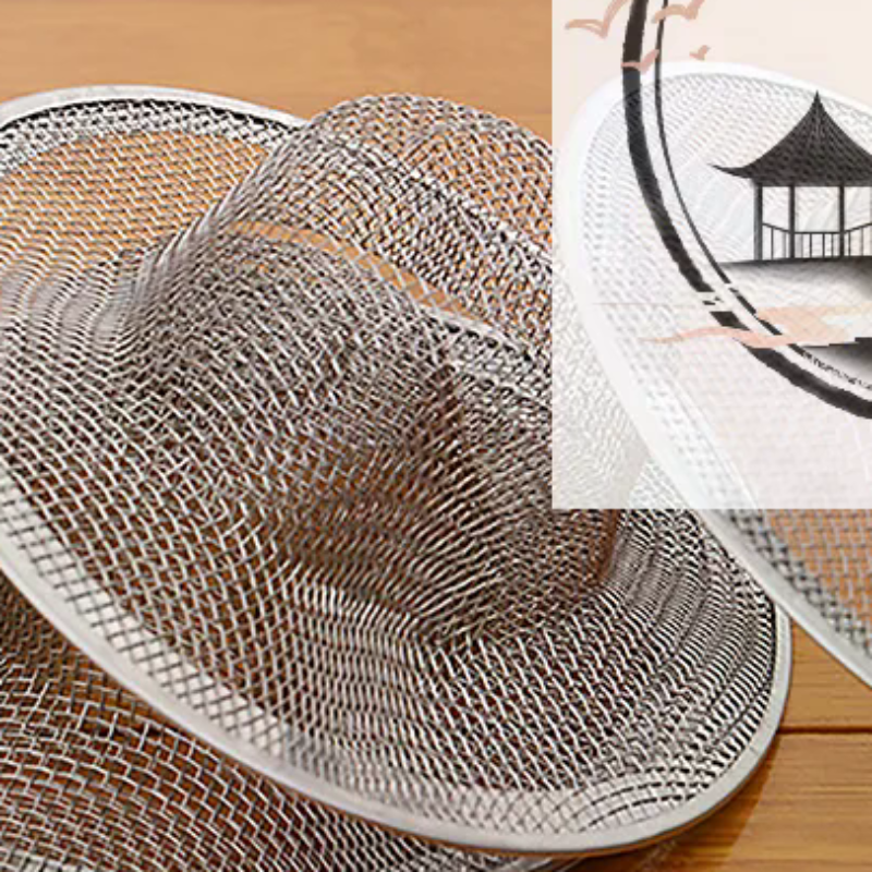 2pcs Stainless Steel Bathroom Drain Filter Net Screening Sink Drain Strainer Shower Hair Catchers Stoppers Kitchen Accessories