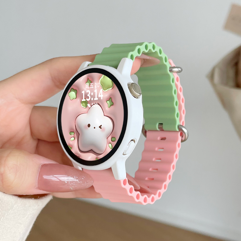 Ocean Silicone band For Watch 7-6-4-5-Pro/active 2/6-4 classic belt 22-20MM bracelet GT 4-3-2 watch strap