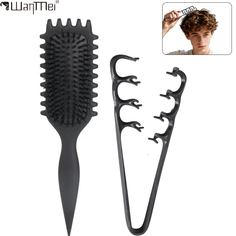 Fluffy Hair Comb for Men Volumizing Wide Tooth Comb Anti Static Curling Styling for All Hair Types Create Texture Hairstyles