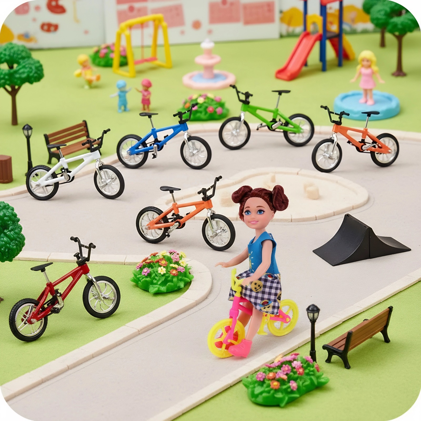 New Mini Dollhouse Accessories Cute and Exquisite Simulated Bicycle Models Play Home Toys Children's