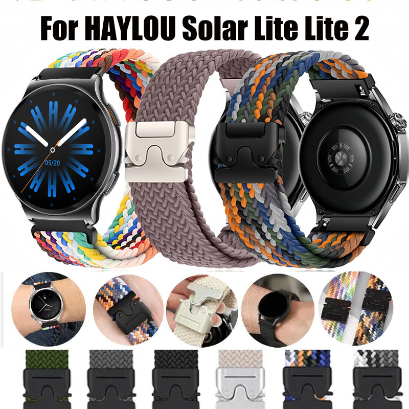 20mm 22mm Parachute Braided Loop For HAYLOU Solar Lite Lite 2 Sport Nylon For Haylou Watch 3 4 4S 2Pro RS5 S8 S6 R8/RS4 RS4 Plus