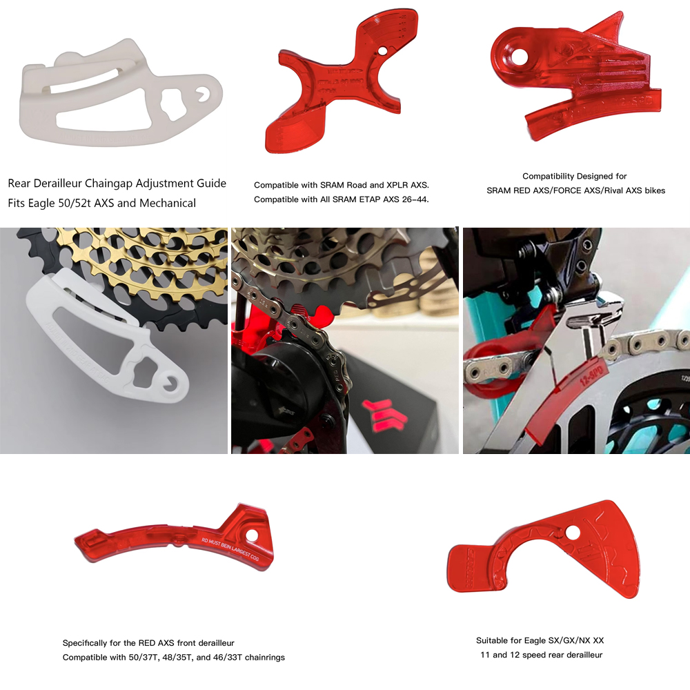 Front Rear Derailleur Chaingap Adjustment Guide - Fits MTB XX1 XO1 GX NX AXS&Road bike XPLR RED RIVAL E1 AXS