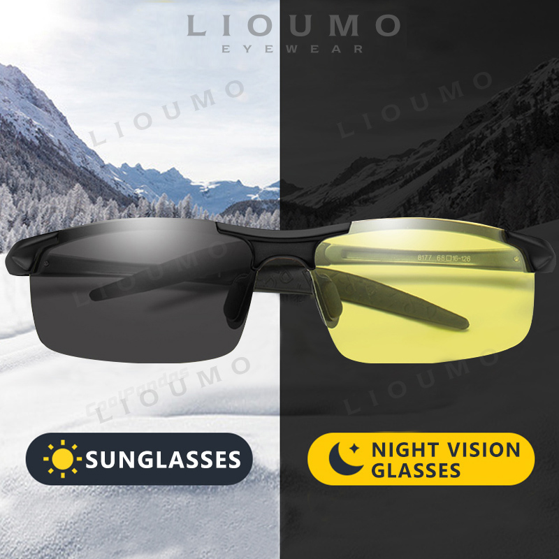 LIOUMO 2026 High Quality Photochromic Polarized Sunglasses For Men UV400 Protection Driving Glasses Anti-Glare zonnebrillen