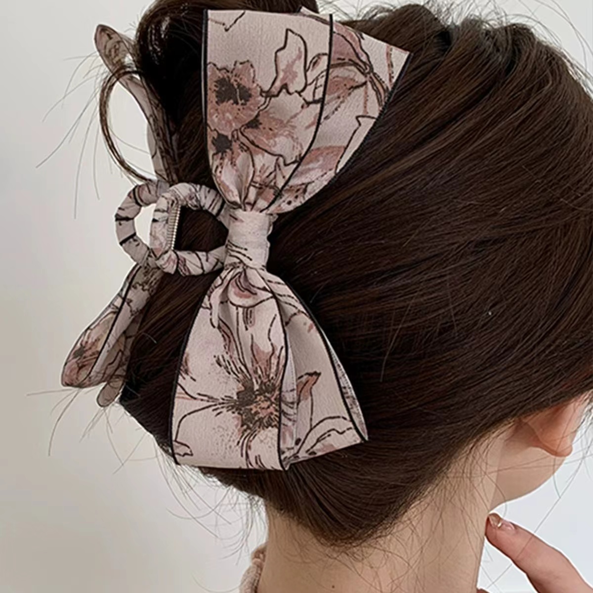 1pc Ink Fairy Style Large Butterfly Knot Hair Clip Women's New Chinese Style Headwear Hair Clip