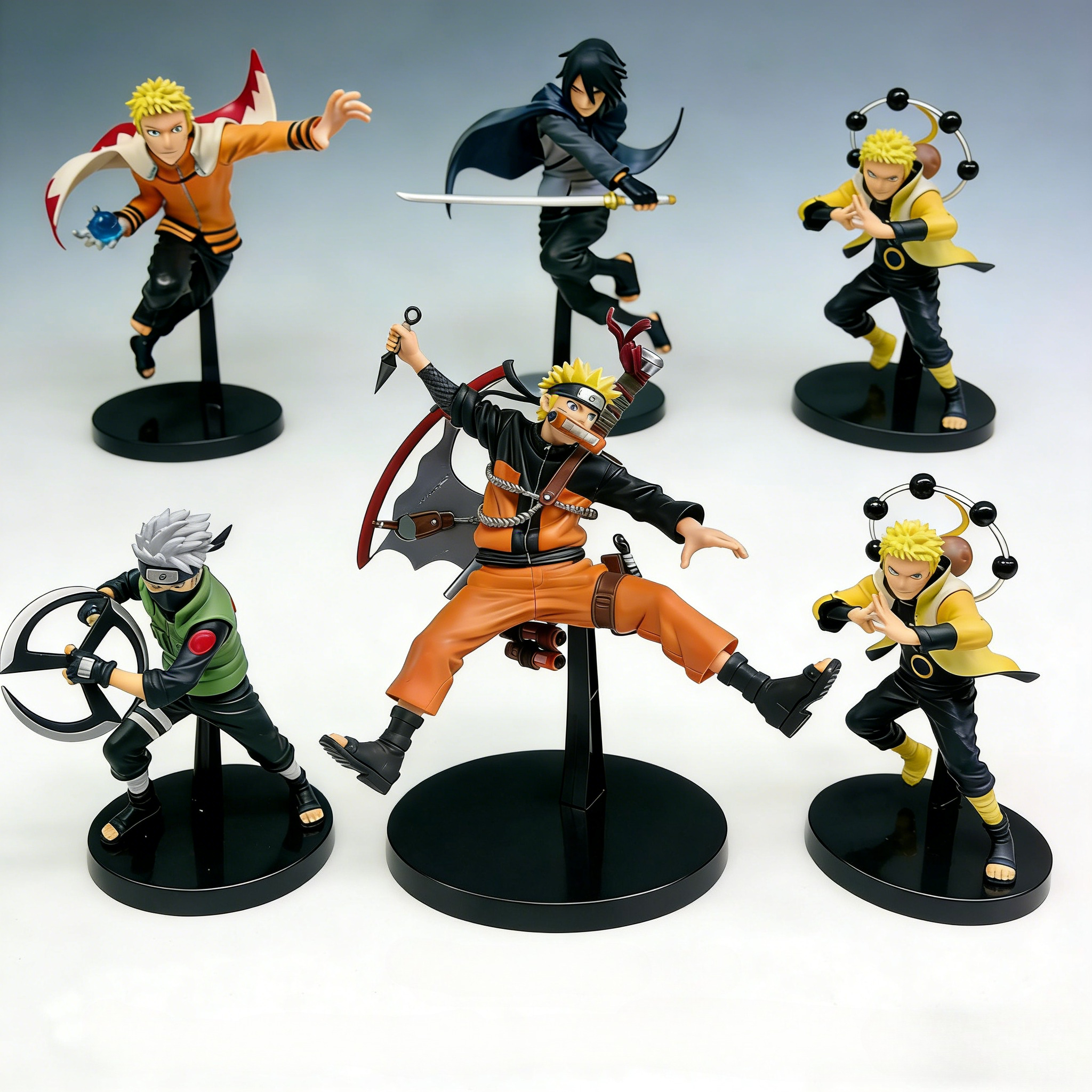 18cm Naruto Anime Figure Uzumaki Naruto Hatake Kakashi Gaara Version Action Figure Collection Model Ornaments Toys
