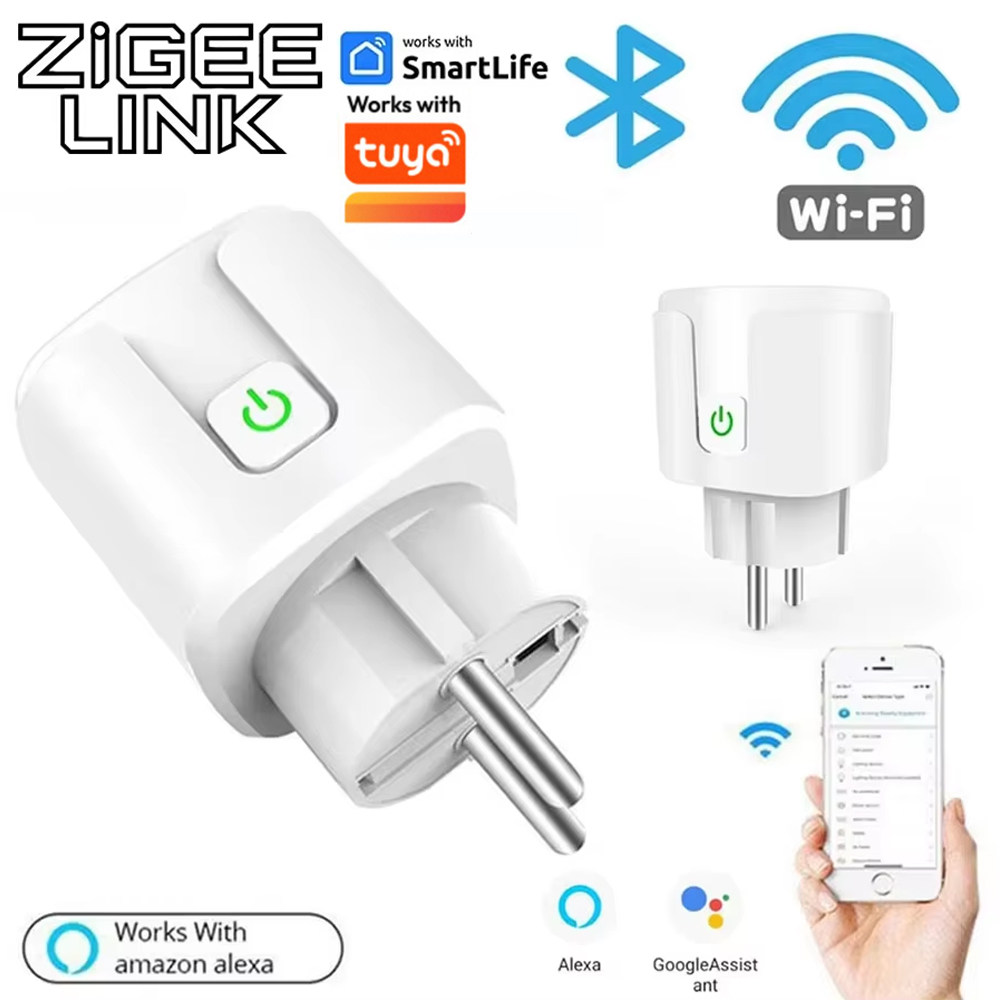 AC100-240V Wifi Smart Socket Power Outlet 16A/20A Smart Plug EU Alexa Home Voice Control Tuya Smart Life APP
