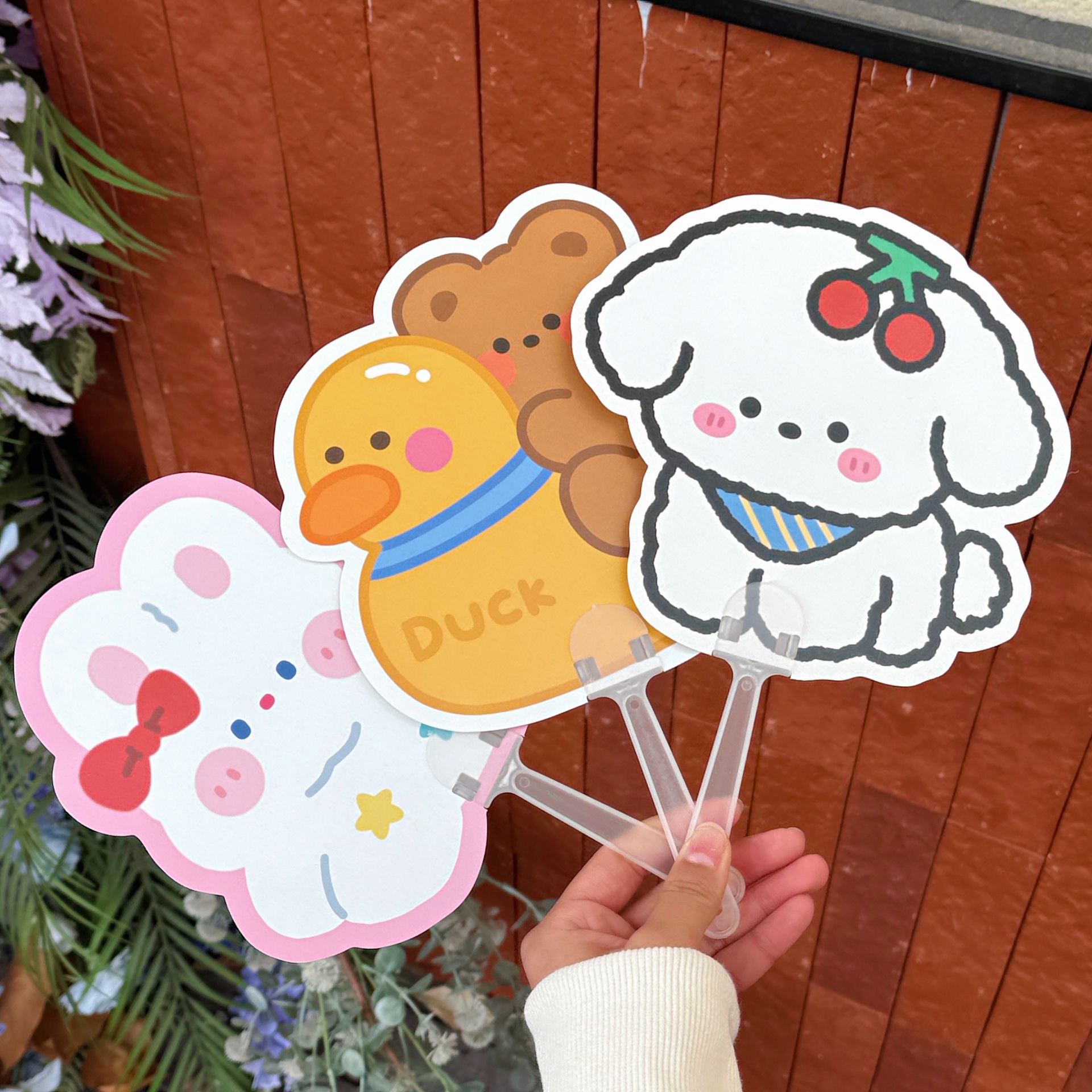 14 Pcs Original Cute Cartoon Mini Portable Alien Hand cranked Fan Cool Small Fan Summer Cooling Fan