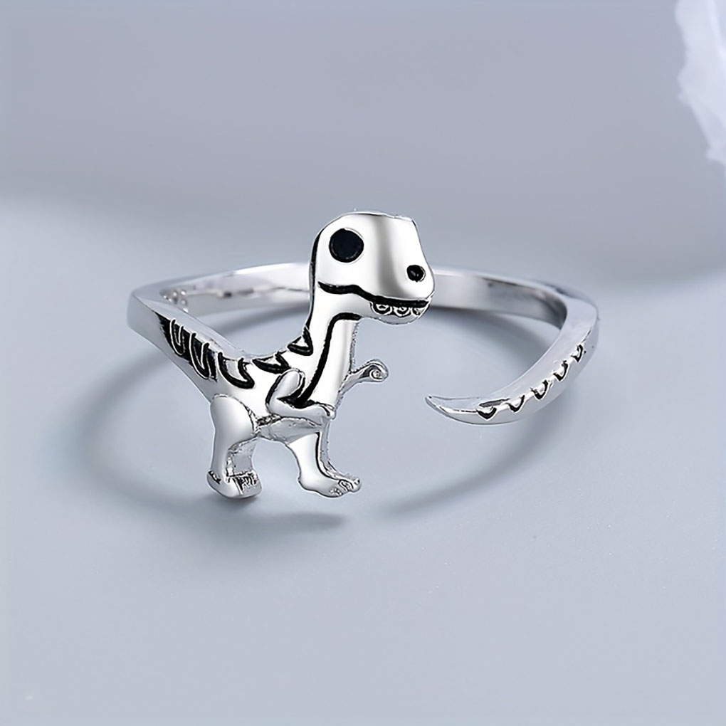 1pc cute little dinosaur alloy ring, a fashionable, trendy, unique, simple, and beautiful accessory. Suitable for everyday parti