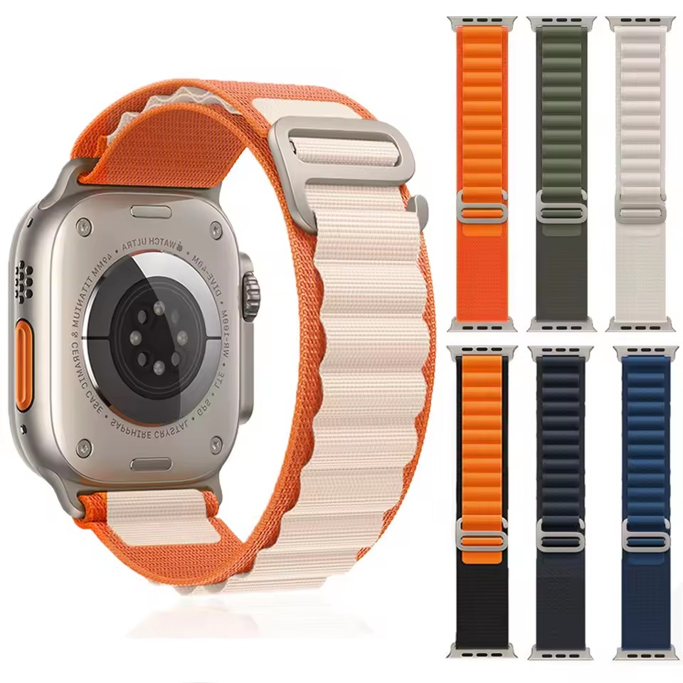 Alpine Loop Strap For Watch Band 49mm 45mm 41 44mm 40mm Nylon Braided Watchband Bracelet Iwatch Series 10 46mm 42mm Ultra.