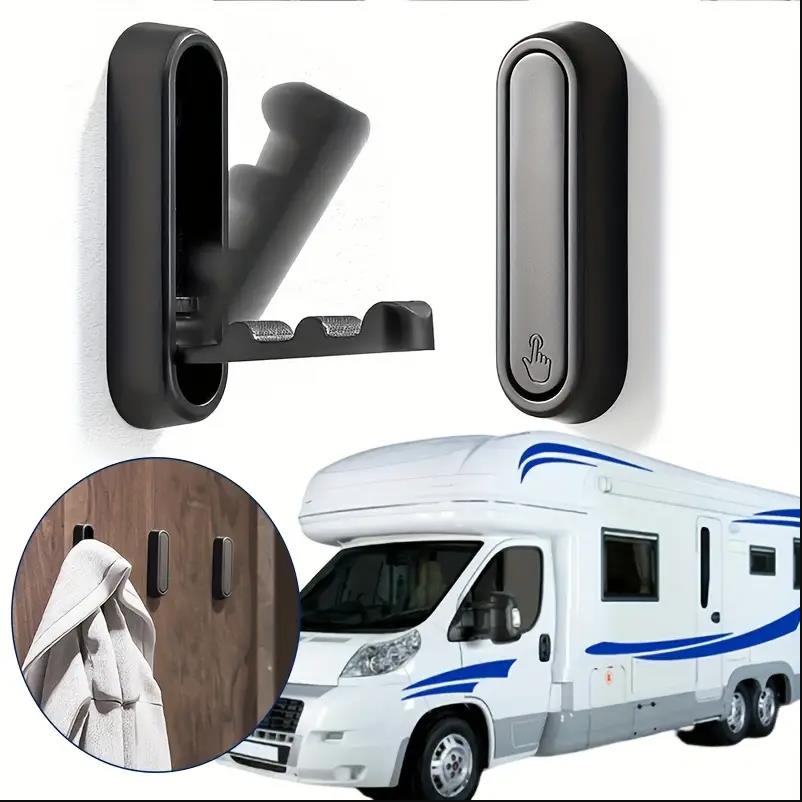 1PC Aluminium Alloy Foldable Clothes Hook Storage for RV Bathroom Home Camper Caravan RV Interior Organization Accessories