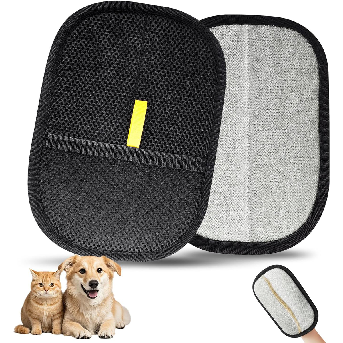 1 Pcs Pet Hair Removal Gloves Brush, Reusable Cat Dog Electrostatic Hair Remover Grooming Glove Tool
