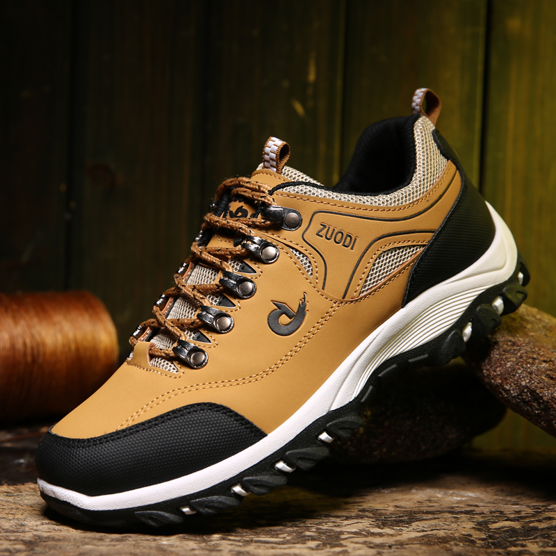 Men's Hiking Shoes Suede Leather Outdoor Shoes Wear-resistant Men Trekking Walking Hunting Sneakers