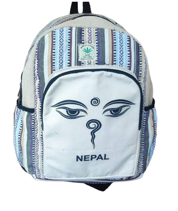 Hemp Printed MultiPurpose Comfortable Unisex Backpack For Casual Travelling and College