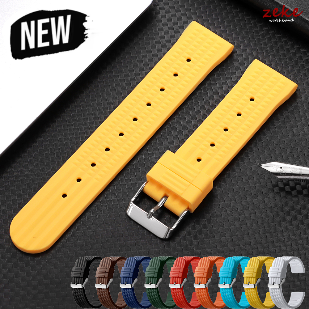 Premium Soft Waffle Watchband Strap 20mm 22mm for PROSPEX SKX007 Water Ghost Sport Watchband Women Men Wristband