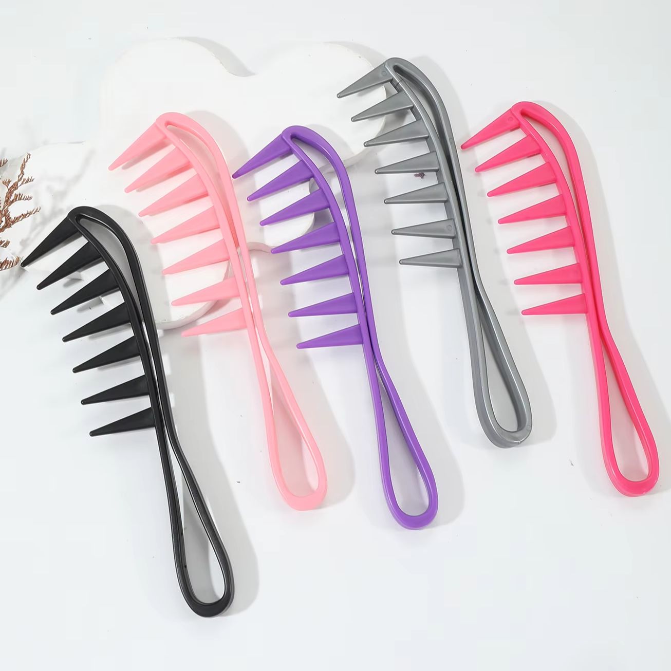 Wide toothed comb,professional salon African coarse comb,anti-static hairdressing tool For Hair Accessories