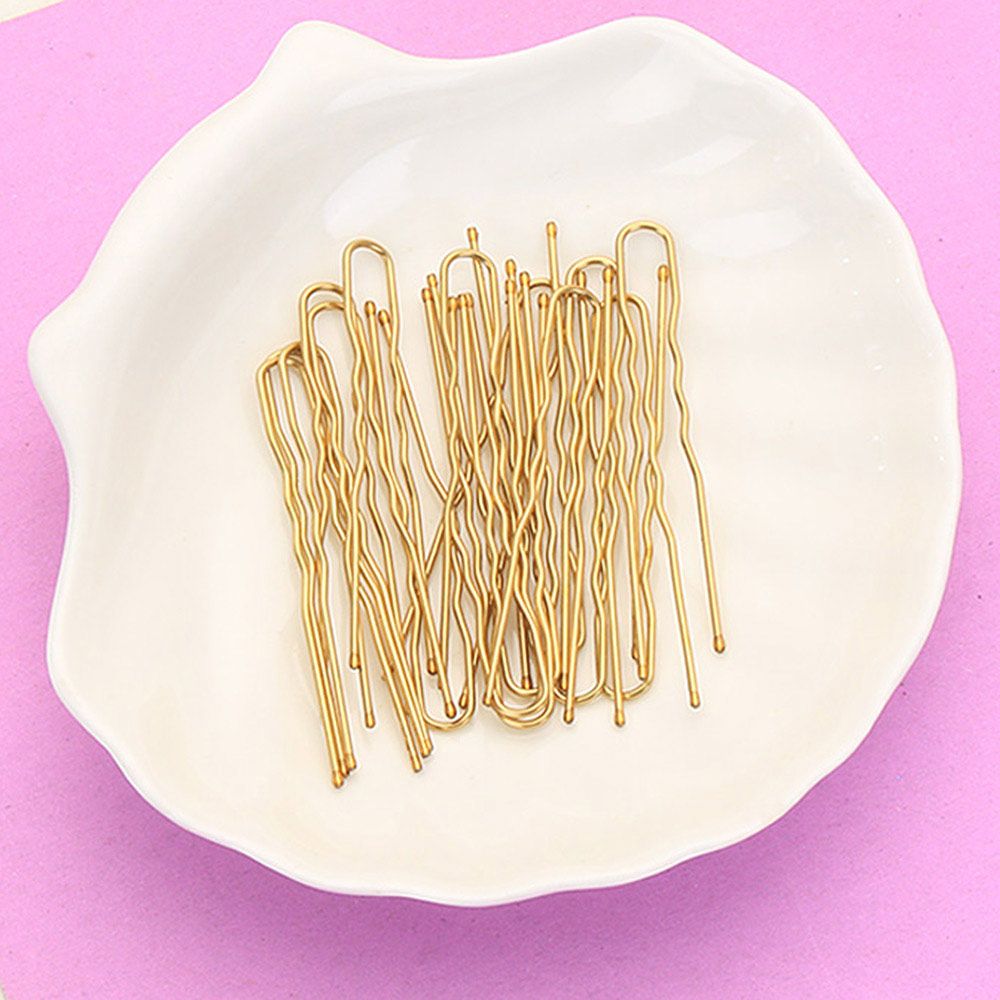 5/7cm 20PCS U Shaped Hairpin Waved Hair Clips Bobby Pins Metal Barrette Women Headwear Bridal Hairstyle Tool
