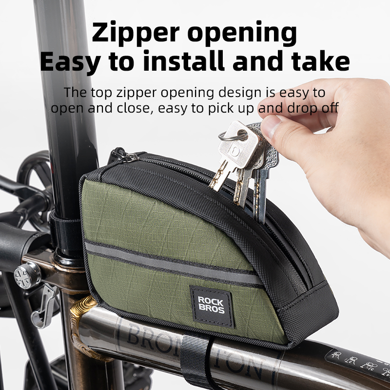 ROCKBROS Bicycle Bags for Folding Bike Brompton 0.8L Lengthened Design Bike Bag Triangle Bags Outdoor Tools Bag