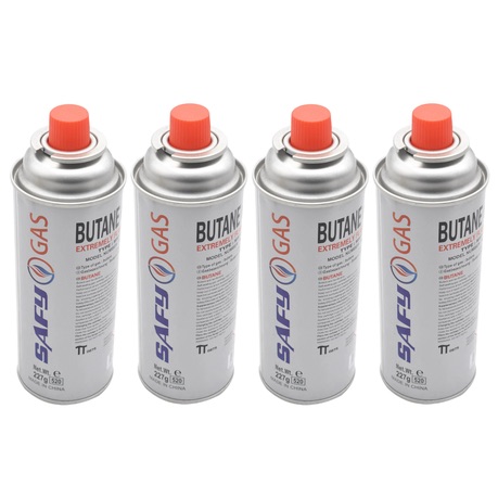 Can Gas Cylinder 4 Pieces Pack Butane Gas For Portable Gas Stoves