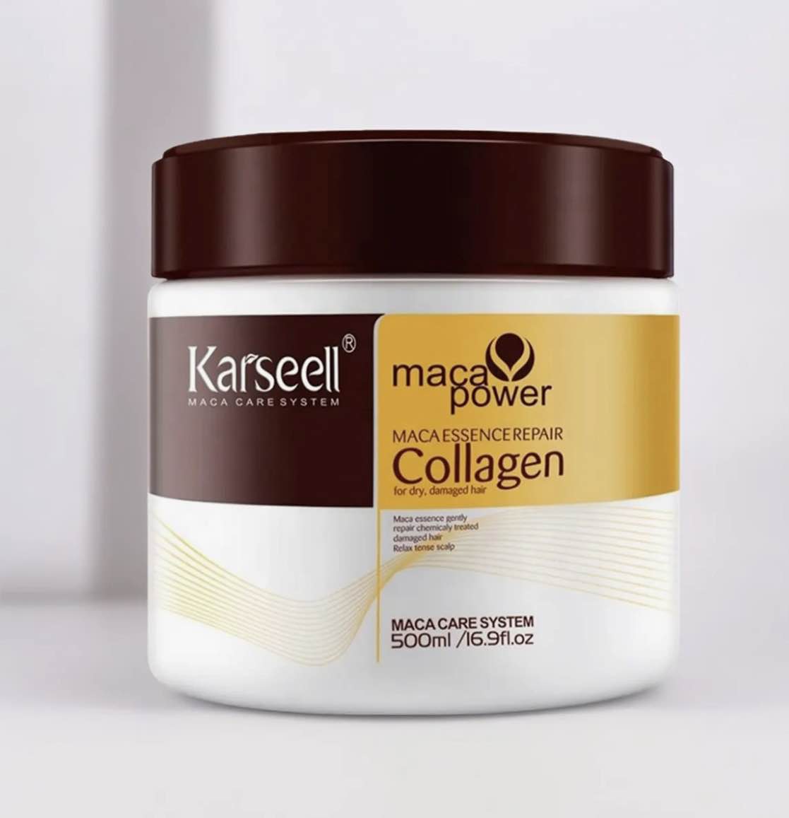 Maca, Argan Oil & Keratin - Deep Repair & Nourishing Hair Mask for Dry, Damaged & Frizzy Hair, 500ml