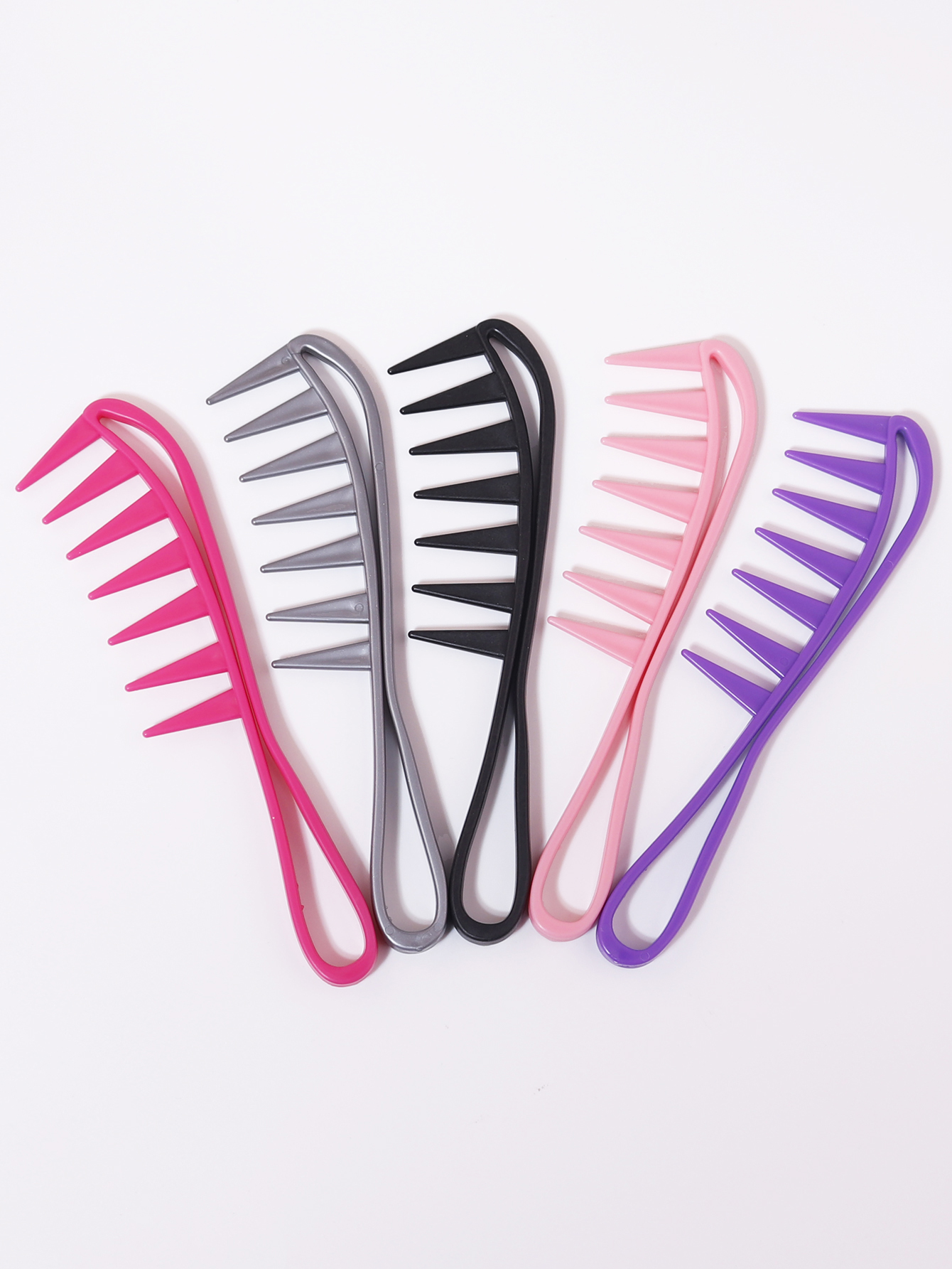 1pc plastic men's oil comb wide toothed shark comb hair clipper curly hair salon hair styling comb Special for real hair
