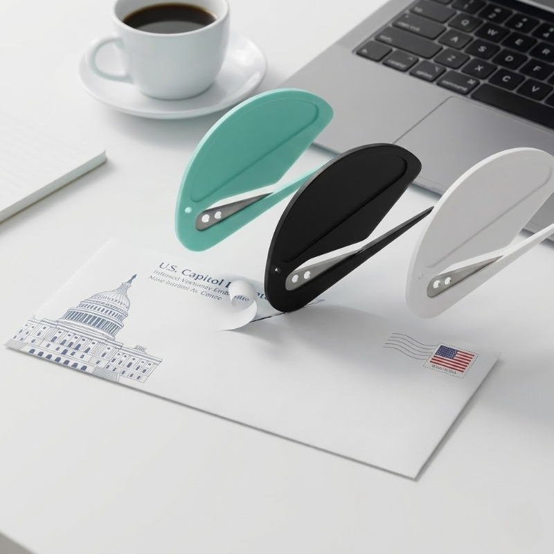 Mini Safety Letter Opener Envelope Slitter Plastic Paper Cutter Knife Handheld Mail Opener Office Stationery Supplie Stati s pen gpt