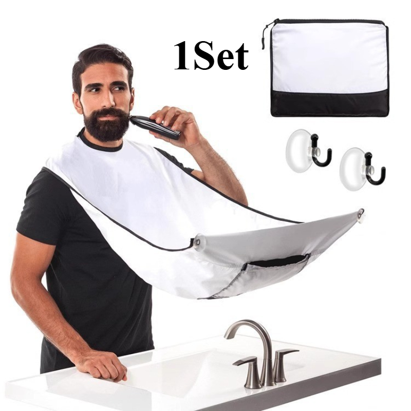 1pc Men Beards Shaving Aprons Creative Wall Mirror Suction Haircut Wrap Cape Home Salon Moustache Beard Shaving Apron