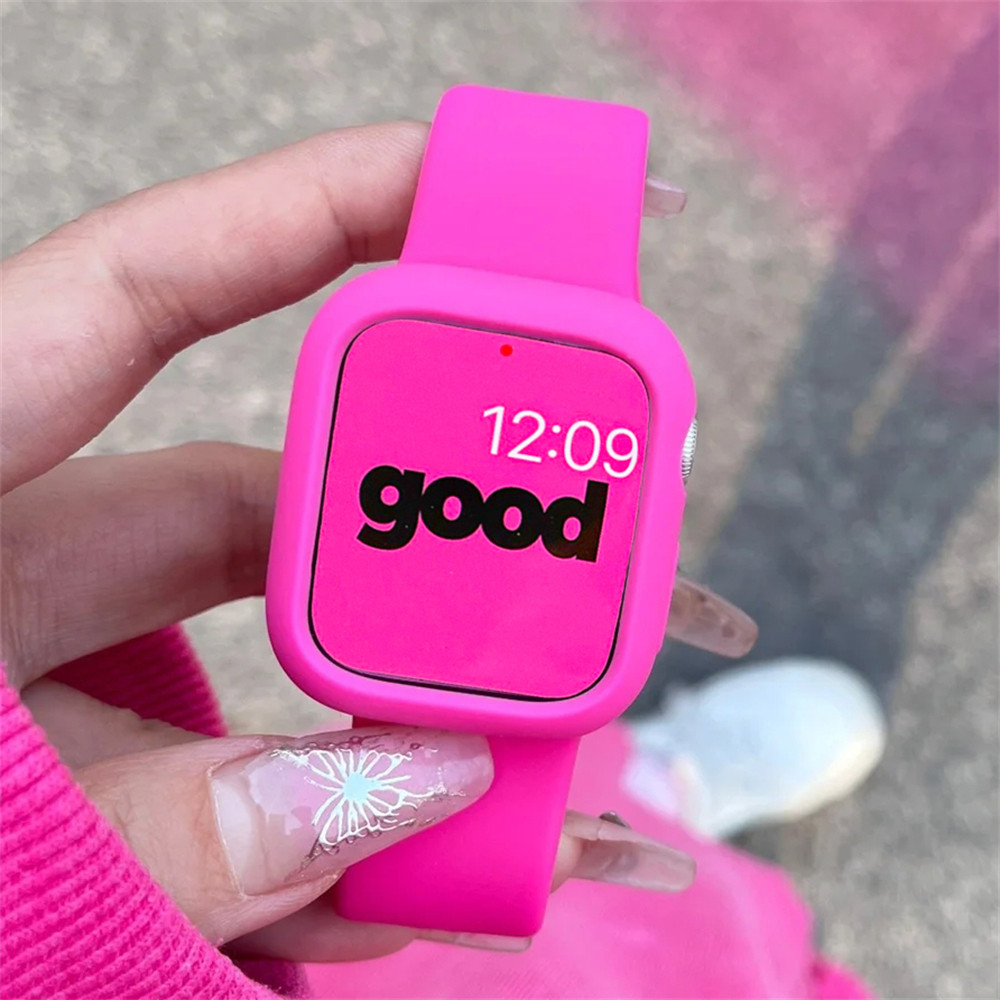 Women Strap Korean Cute Sport Silicone Band + Case For Watch 9 8 7 6 SE 5 4 3 2 For iWatch 41 45 38mm 40mm 44 42 49