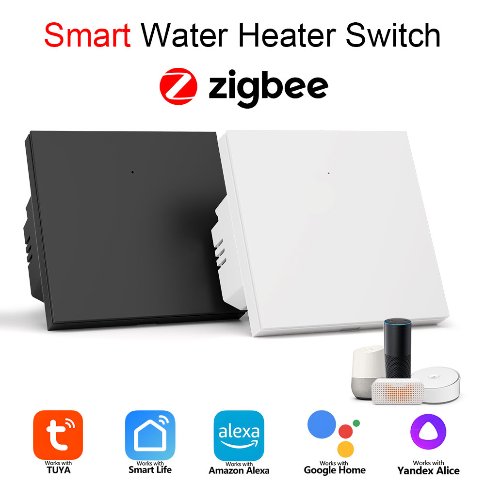 RiooCubee Tuya Boiler Water Heater Switch Tuya Smart Life Remote Control Energy Consumption Monitoring Home Alexa