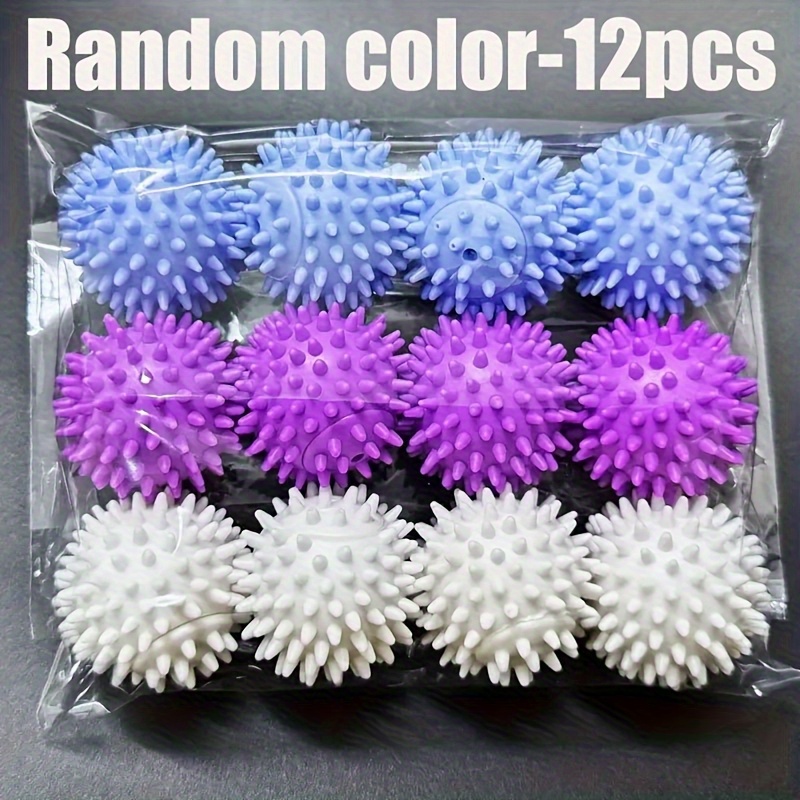 12Pcs Reusable Spiky Dryer Balls - Efficient Drying Fabric Softener Alternative for Laundry