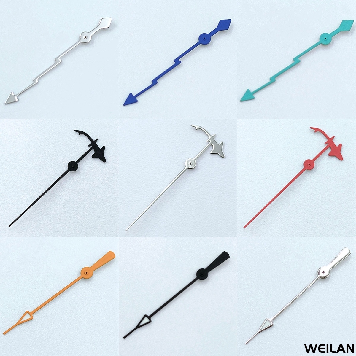 NH35 NH36 7S26 7S36 4R35 4R36 Movements 12.5mm Silver Black Green Blue Red Purple Watch Single Second Hands Hands