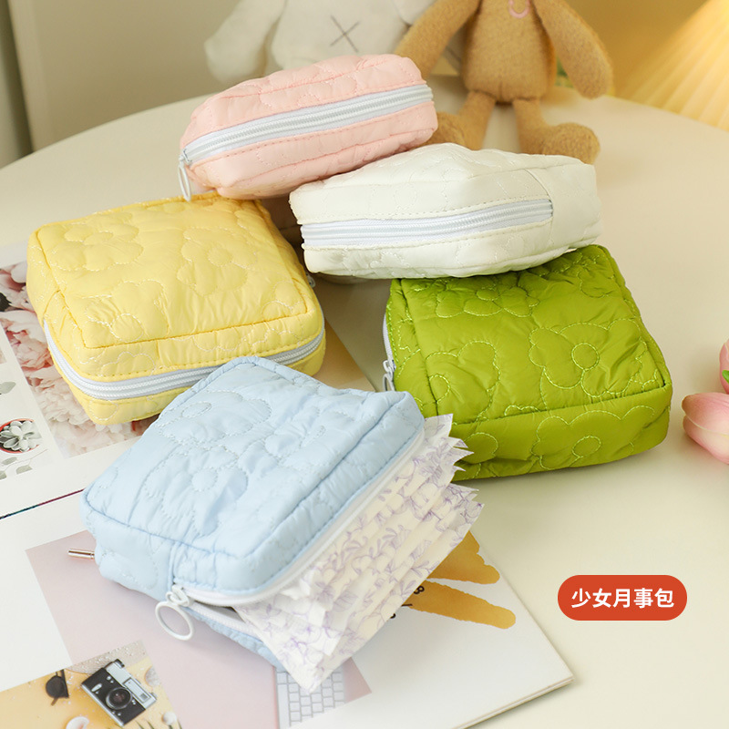 Cloud Simple Sanitary Cotton Storage Bag Cute Portable Storage Bag Simple Ins Raw Cotton Storage Bag Large Capacity