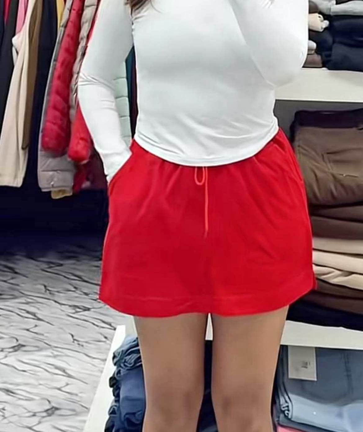 Girls' High-Waisted Elastic A-Line Short Skirt Pants Summer Children's Sports Casual Versatile Skirt Wide-Leg Shorts Summer