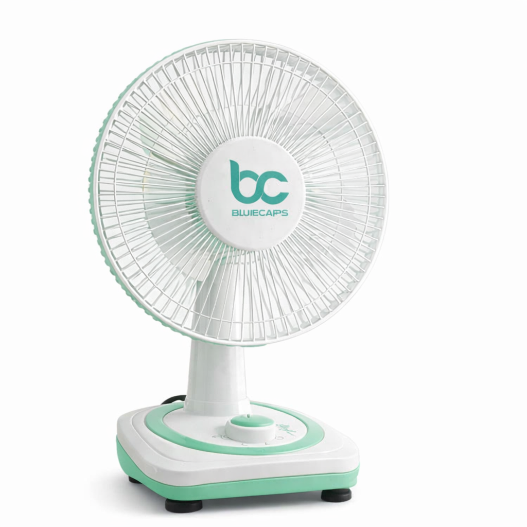 Bluecaps Stormy 12 Inch High Speed Table Fan | Heavy Duty Motor | Powerful Airflow | Durable Cooling Fan