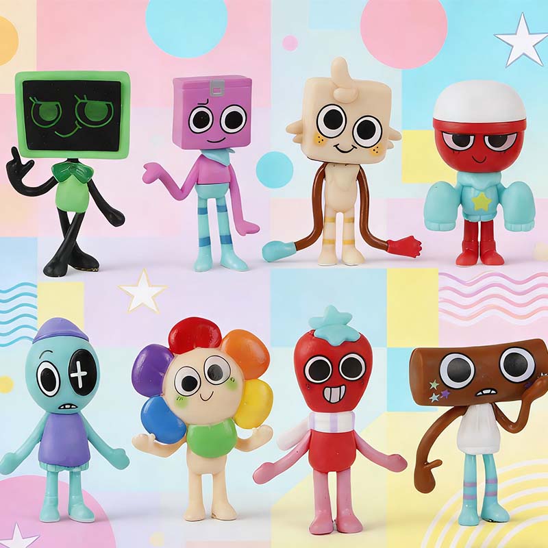 8Pcs PVC Collectible Figure Set Cute Game Model Dolls High Quality Mini Toys Ideal for Children
