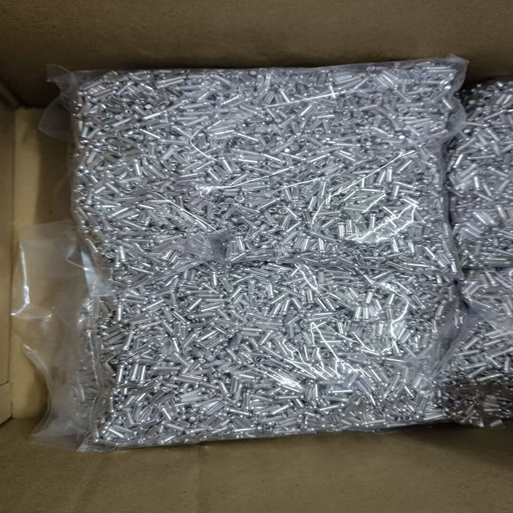 100pcs Cable End Cap Bicycle Cable End Cap Sleeve Shift/Brake Cable Core Cover Aluminum Alloy Silver