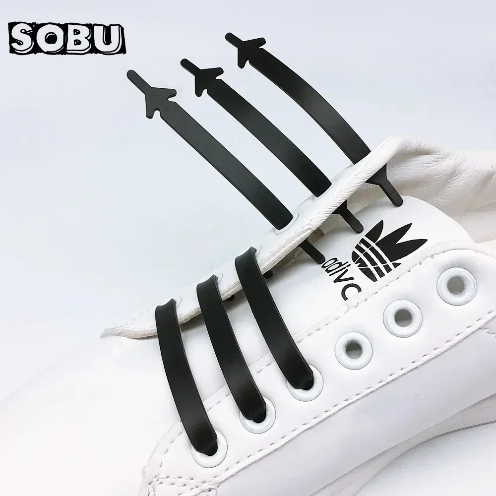 NEW 12pcs/lot Silicone Shoelaces No Tie Elastic Shoe Laces Special Shoestrings for Kid/ Lacing Sneakers Shoe Lace