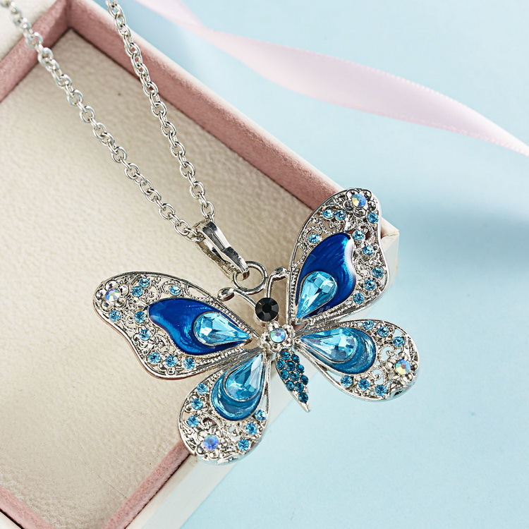 Gold&Silver Color Rhinestone Long Necklace Vintage Punk Triangle Square Oval Crystal Glass Pendant Necklaces Women Jewelry